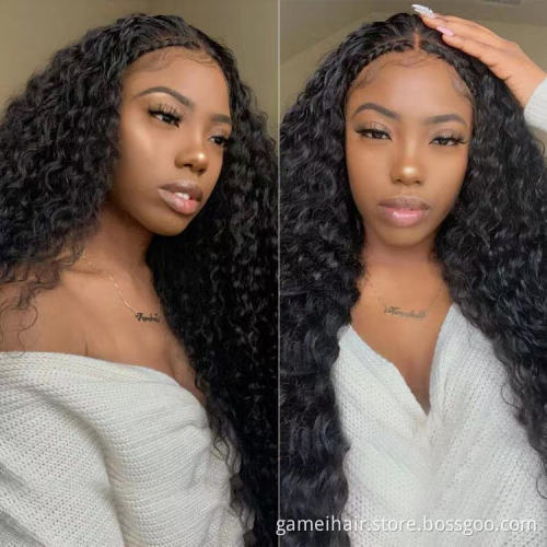 Unprocessed Vendor Human Hair 4x4 5x5 Full HD Lace Frontal Closure Wig Brazilian Virgin Human Hair Kinky Curly Lace Front Wig
